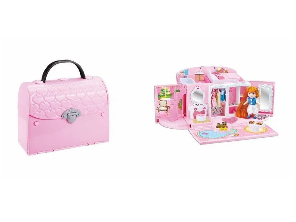 Casa De Muñecas Cartera Con Muñeca