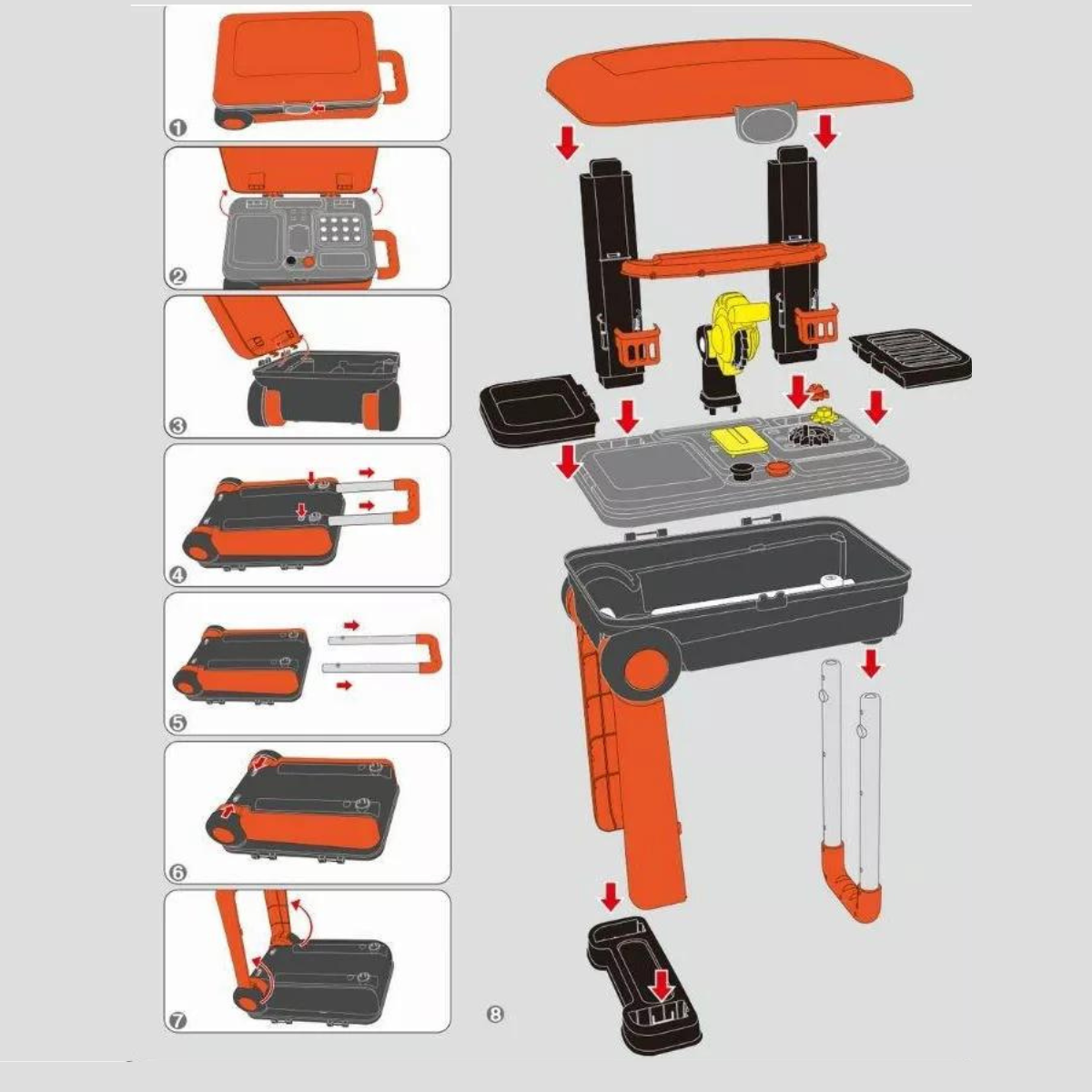 Maleta con Mesa y Taller de Herramientas