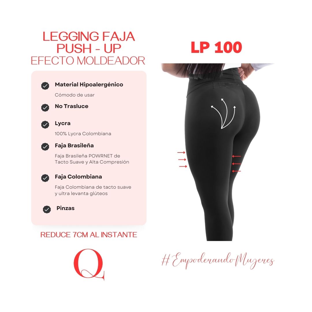 LEGGINS FAJA PUSH UP LP100 COLOMBIANA