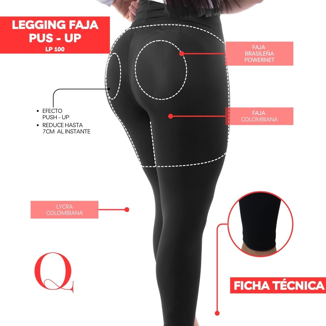 LEGGINS FAJA PUSH UP LP100 COLOMBIANA
