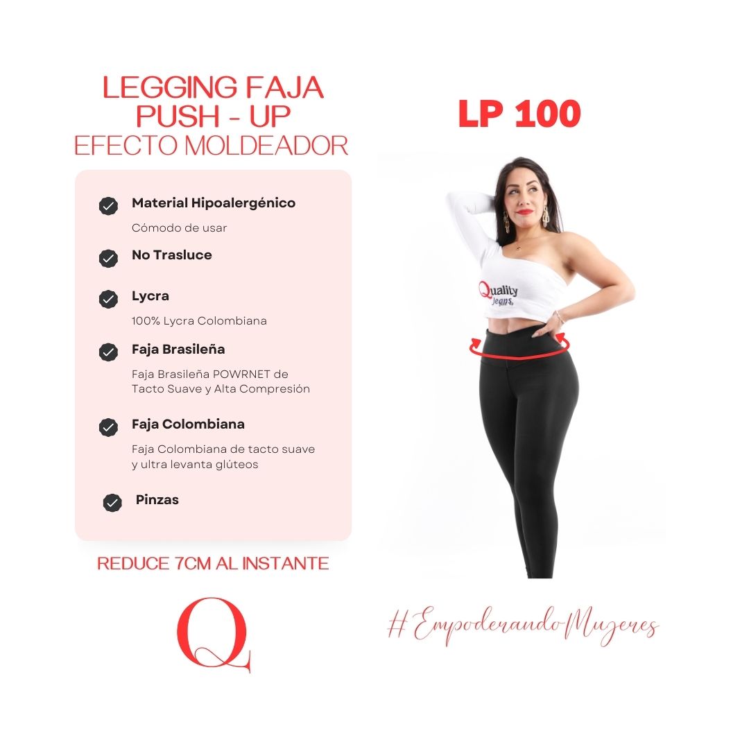 LEGGINS FAJA PUSH UP LP100 COLOMBIANA