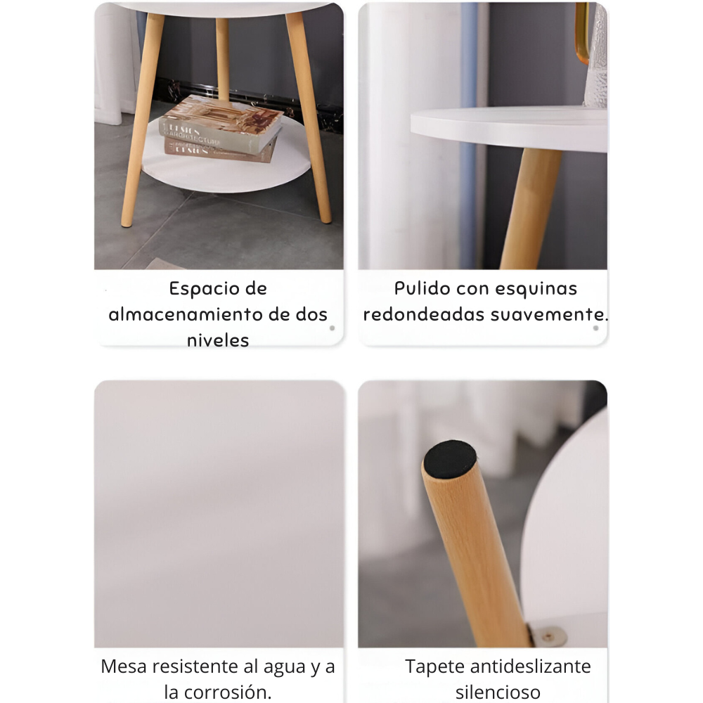 Mesita De Noche Con Diseño Nórdico