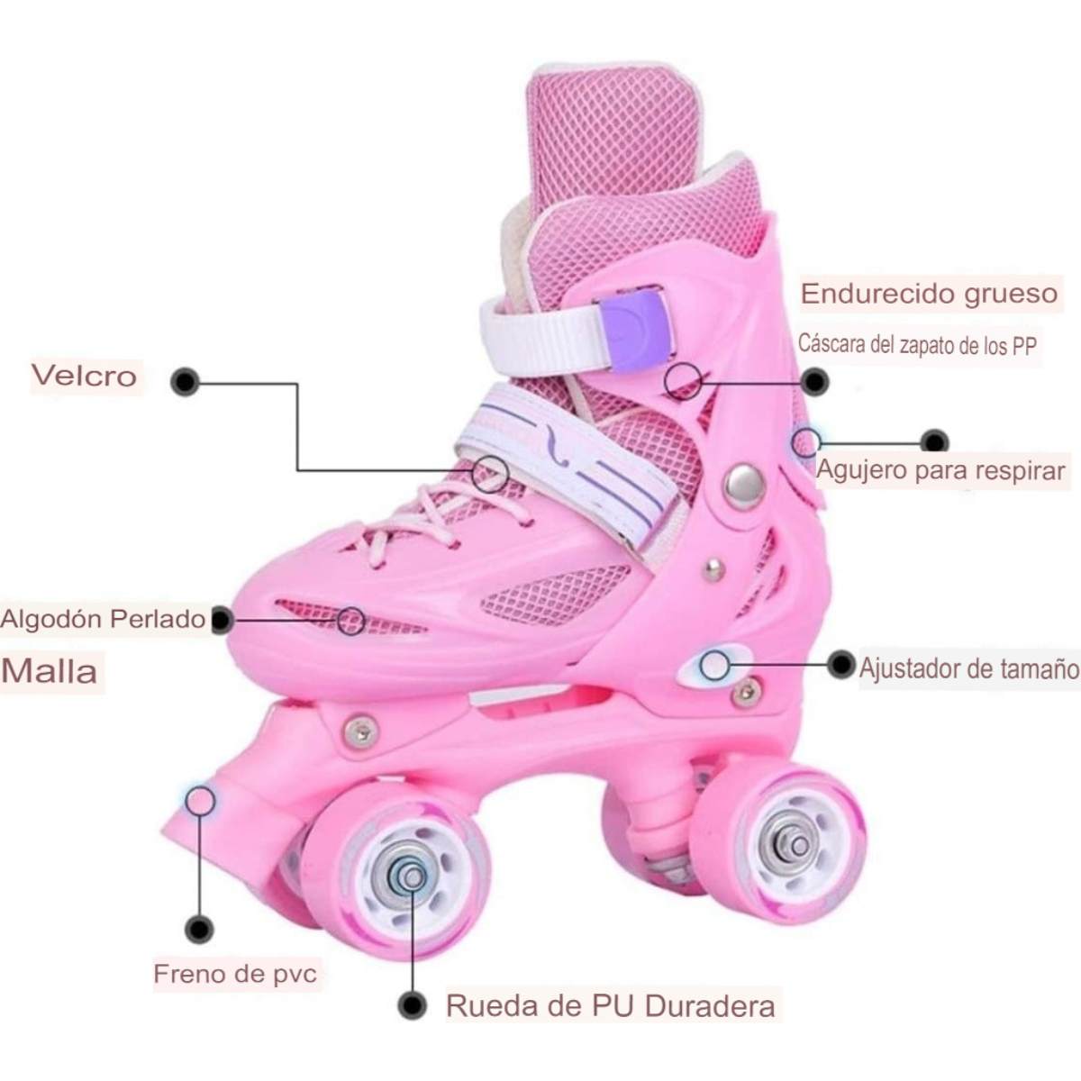 Patines Retro en Línea de Niña