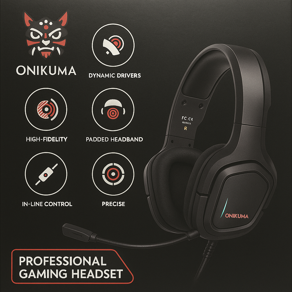 Audífonos Gamer Onikuma K20 con Micrófono
