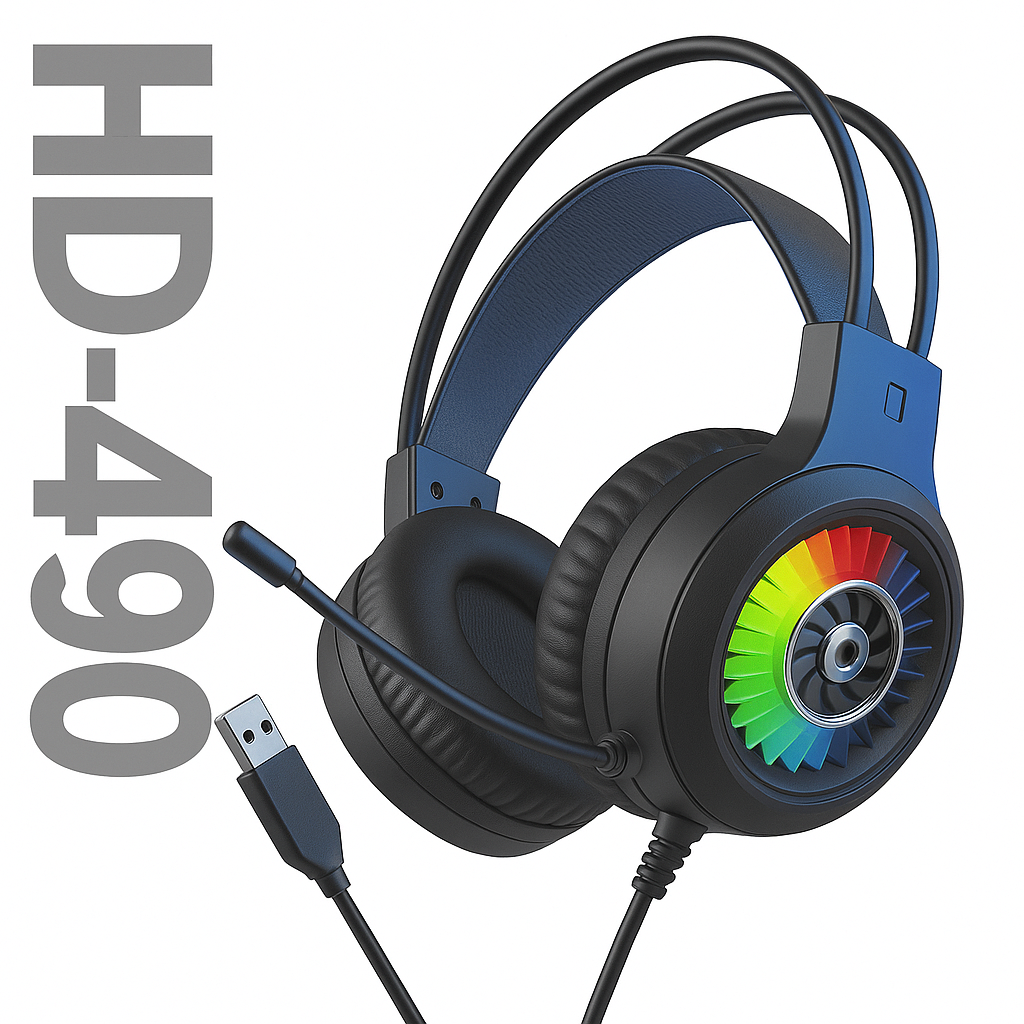 Audífonos Gamer Apedra HD-490 con Luz LED
